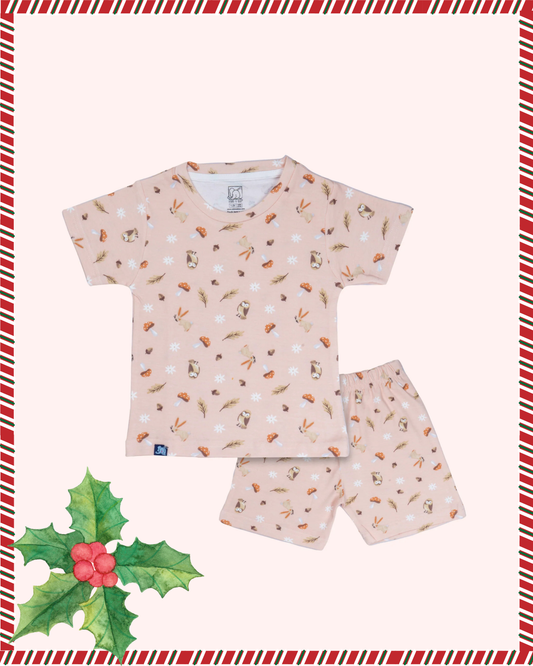 Kids Bunny Printed Organic Co-ord Set