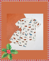 Kids Brown Dog Printed Co-Ord Set