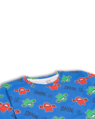 Seniors Boys Blue Playful Aliens Co-ord Set