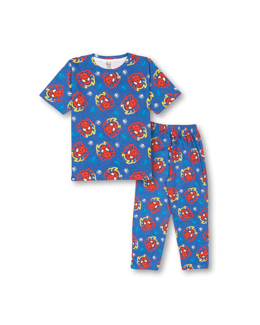 Seniors Boys Blue Spiderman PJ Set