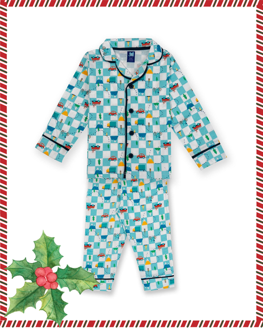 Kids White City Drive Printed Sleepbud Set