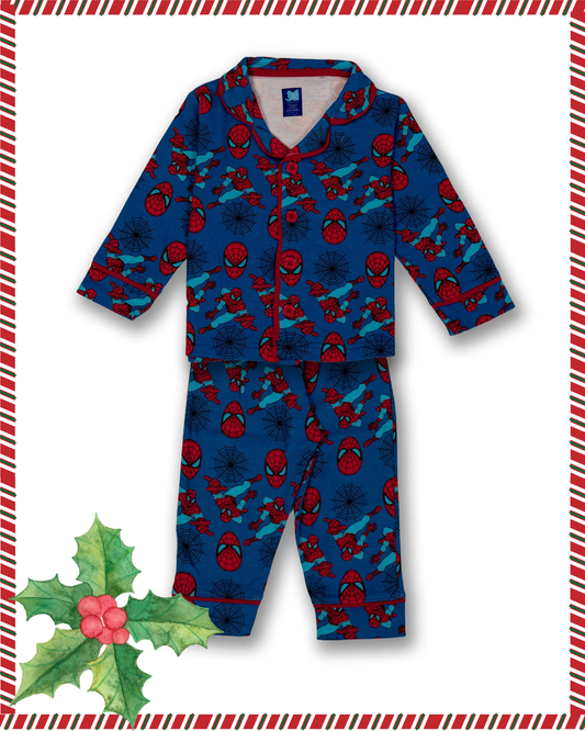 Kids Blue Spiderman Printed Sleepbud Set