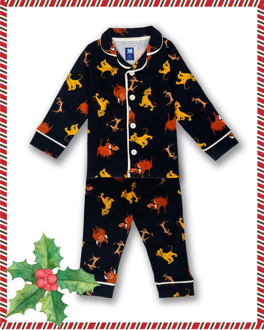 Kids Black Lionking Printed Sleepbud Set