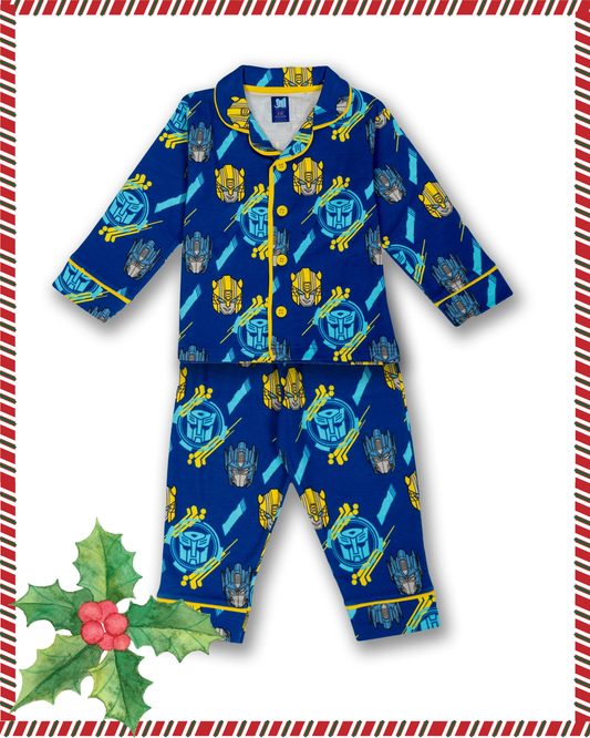 Kids Blue Transformer Printed Sleepbud Set