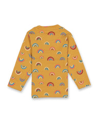 Kids Yellow Rainbow Printed Full Sleeve PJ Organic Set