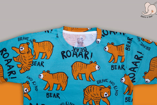 Seniors Boys Bear Green Co-ord Set