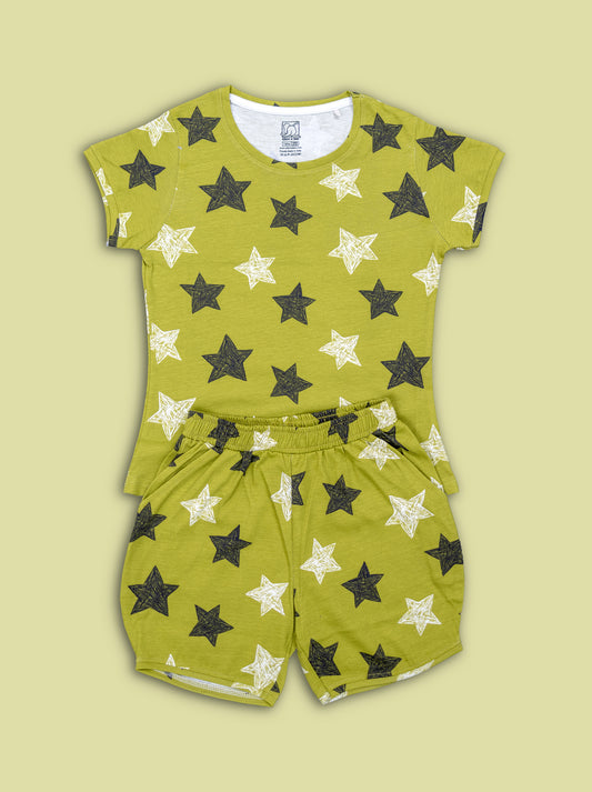 Seniors Girls Green Star Co-ord Set