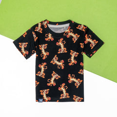 Kids Orange Tiger Printed Co-Ord Set