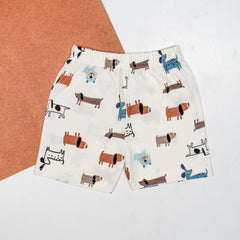 Kids Brown Dog Printed Co-Ord Set